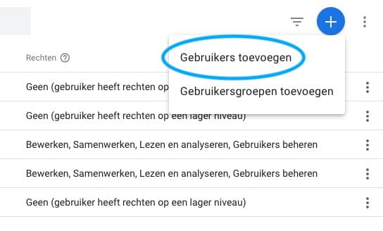 Google Analytics | Toegang verlenen tot een account - 05