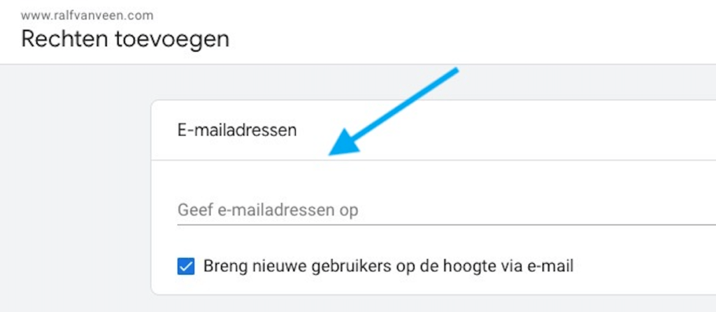 Google Analytics | Toegang verlenen tot een account - 06