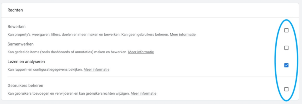 Google Analytics | Toegang verlenen tot een account - 07